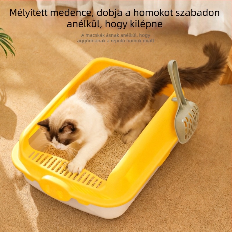 Taotaopets PiPi Tao macska almotál, félig zárt, négyzet alakú, PP anyag