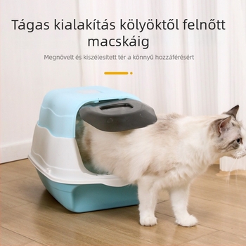 Z teljesen zárt macskaalomtálca, extra nagy méret, anti-fröccsenés kiscicáknak, macskaalmotálca, macska tisztító eszközök