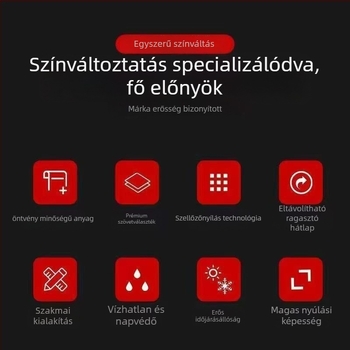 Mingyue márkájú PVC autóajtó küszöb; 2 éves garancia; hézagkitöltés belső dekorációk por elleni védelmére és kisebb karcolások fedésére; belső tartozékok rögzítése ragasztónyom nélkül; külső rögzítés vízálló és tartós