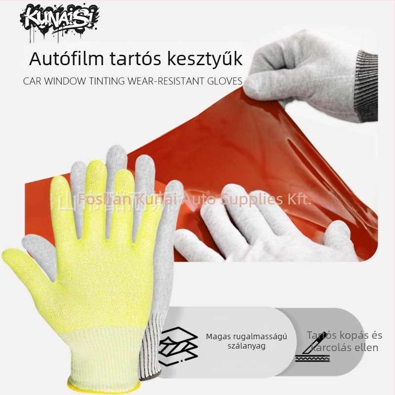 Autófilm telepítő kesztyűk, ultrafin rostból készült, magas rugalmasság, kopásálló, anti-sztatikus, élzárás