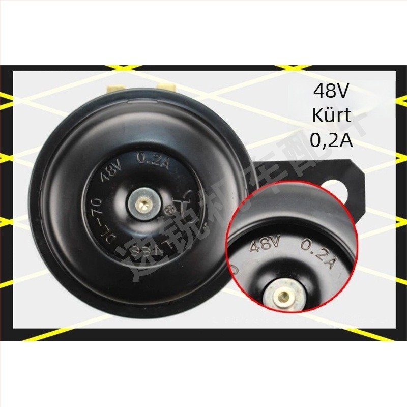 Pot-Type kürt elektromos járművekhez 12V/48V (12V/48V, 65 mm, 2 Ω, 105 dB)