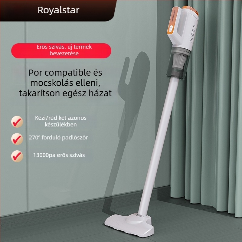 Kézi, vezeték nélküli porszívó autóhoz és otthonhoz, 16000 Pa szívás, 120 W, 8,4–12 V, sterilizálás és por eltávolítás