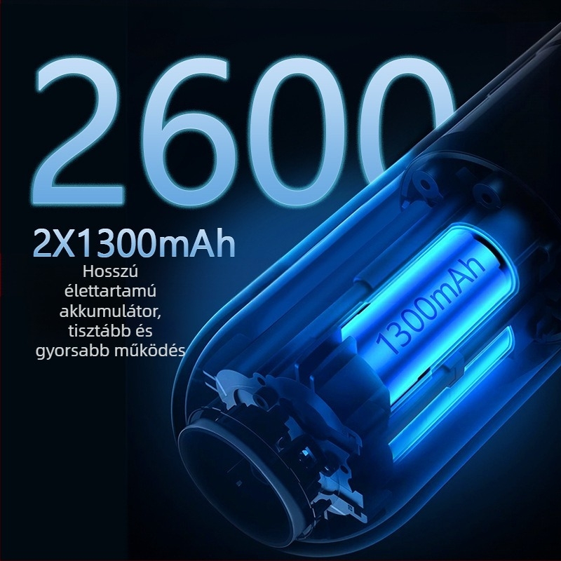 Kézi porszívó autóhoz és otthonhoz – vezeték nélküli töltés, 7.4V, 45W, 10000Pa szívás, mosható por tartály