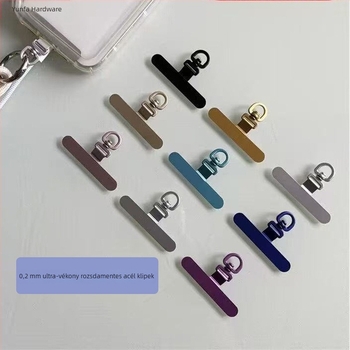 Mobiltelefon medál, fémből készült klipsz, 360° forgatás, geometriai forma, uniszex stílus