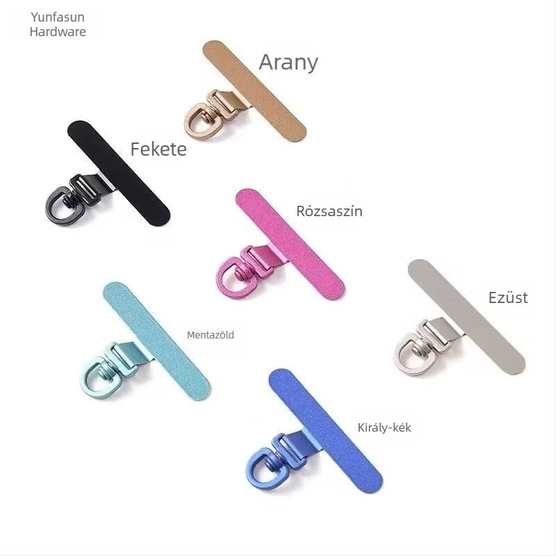 Mobiltelefon medál, fémből készült klipsz, 360° forgatás, geometriai forma, uniszex stílus