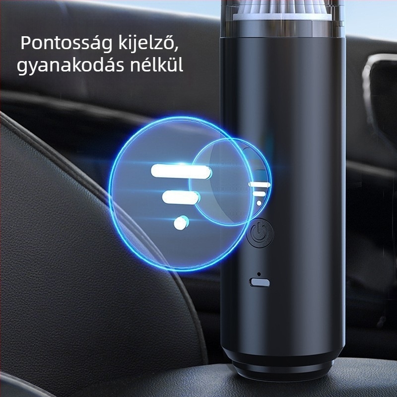 Autóhoz való hordozható porszívó 2-in-1: szívás és fújás, mini kézi, vezeték nélküli, újratölthető, 36V, 50W, 2600Pa