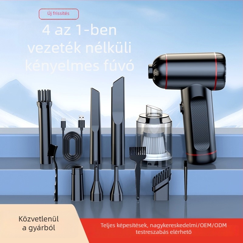 Ariel vezeték nélküli autós porszívó integrált porfúvóval és szívóval, hordozható kézi kivitel, vezeték nélküli, 5V, 110W, 6000 Pa
