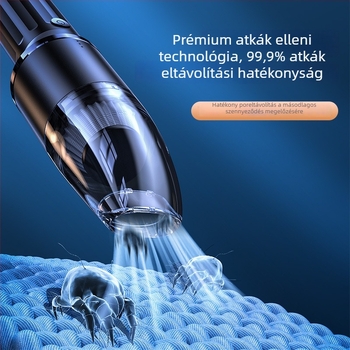 Q19 autó- és otthoni használatra tervezett vezeték nélküli hordozható porszívó, 12 V, 60 W, 6000 Pa, 300 cm tápkábel