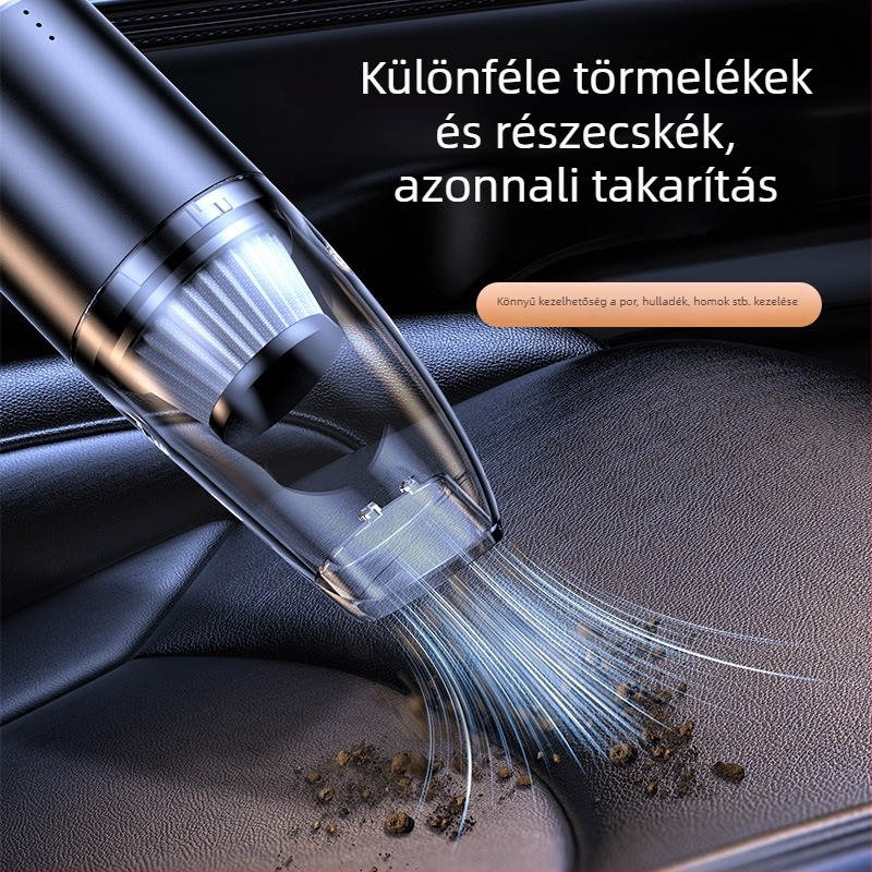 Q19 autó- és otthoni használatra tervezett vezeték nélküli hordozható porszívó, 12 V, 60 W, 6000 Pa, 300 cm tápkábel