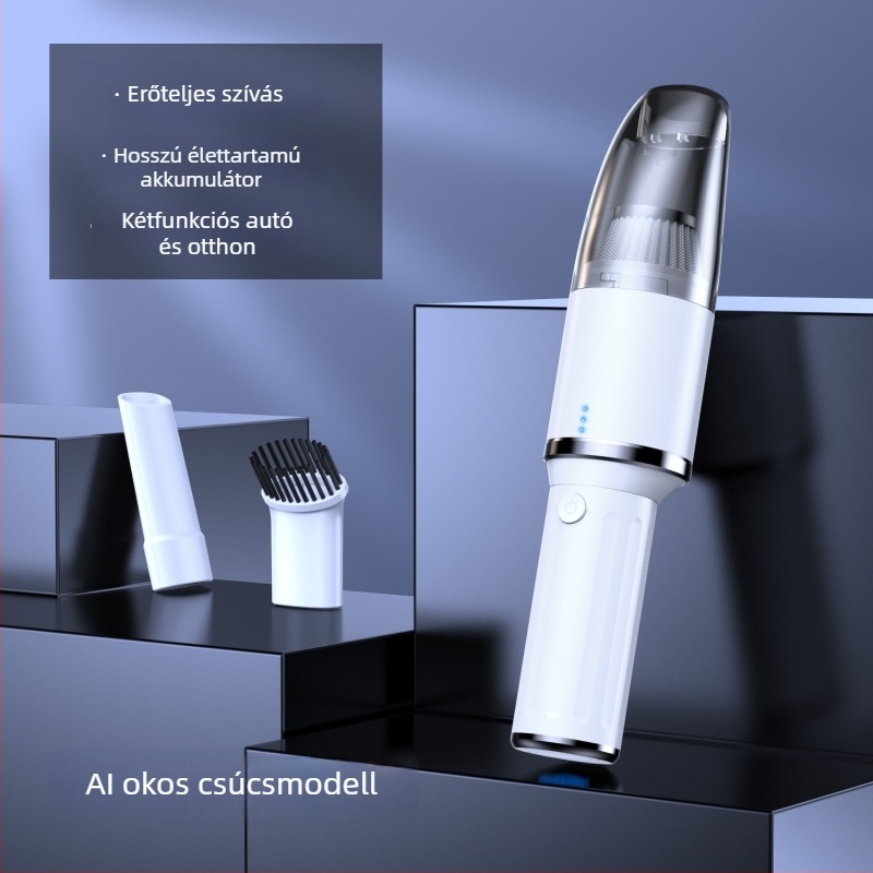 Q19 autó- és otthoni használatra tervezett vezeték nélküli hordozható porszívó, 12 V, 60 W, 6000 Pa, 300 cm tápkábel