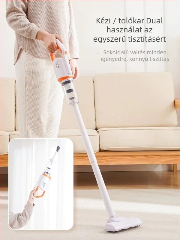 Vezeték nélküli kézi porszívó, hordozható, 120W, szívás >5000 Pa, beépített akkumulátor 1000–1600 mAh, üzemidő 0–1 h, 2-az-1 kefefej