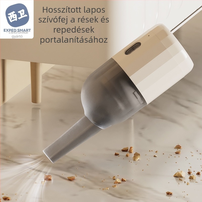 Mini vezeték nélküli asztali porszívó beépített akkumulátorral, 1600–2000 mAh, 2 W, üzemidő 1–3 óra, zaj < 36 dB