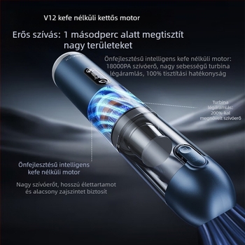 REMAX autó- és otthoni porszívó, minden egyben – erős szívóerő, brushless motor, újratölthető, többszörös funkciók (fújás, szívás, töltés)