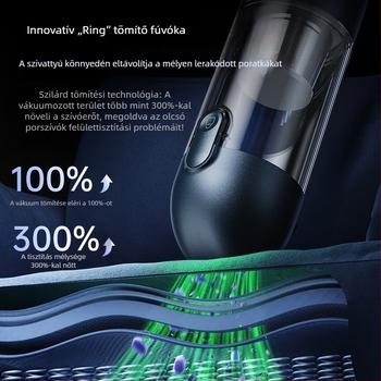 REMAX autó- és otthoni porszívó, minden egyben – erős szívóerő, brushless motor, újratölthető, többszörös funkciók (fújás, szívás, töltés)