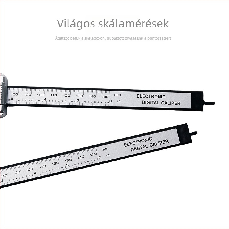Digitális tolómérő – Modell 1, Felbontás 1, Belső és külső átmérő mérésére
