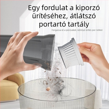 Kézi vezeték nélküli autó porszívó, 120W, 2-in-1 padlófej, zaj 36 dB alatt, üzemidő 1–3 óra
