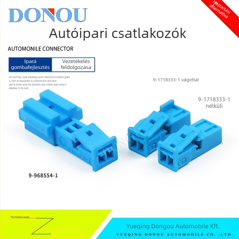 Tweeter csatlakozó a kormánykeréken paddle plug, 2P kábelház csatlakozó, DONOU Nylon/PA66, Autóelektronika — 9-1718333-1, 9-968554-1