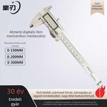 Luxurious blade Elektronikus digitális tolókalapács, fém burkolat, rozsdamentes acél kivitel