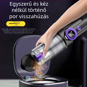 Vezeték nélküli kézi porszívó autóhoz – 16500 Pa szívóerő, 26 perc működési idő, 120 W, HEPA szűrő