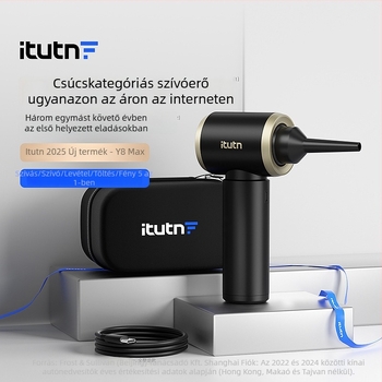 Kézi autó porszívó — vezeték nélküli, 16000 Pa szívóerő, 100 W, 7,4 V újratölthető, mosható porfilter