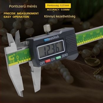 Crown Volume Digitális ékszer tolómérő LCD kijelzővel és vernier-skálával