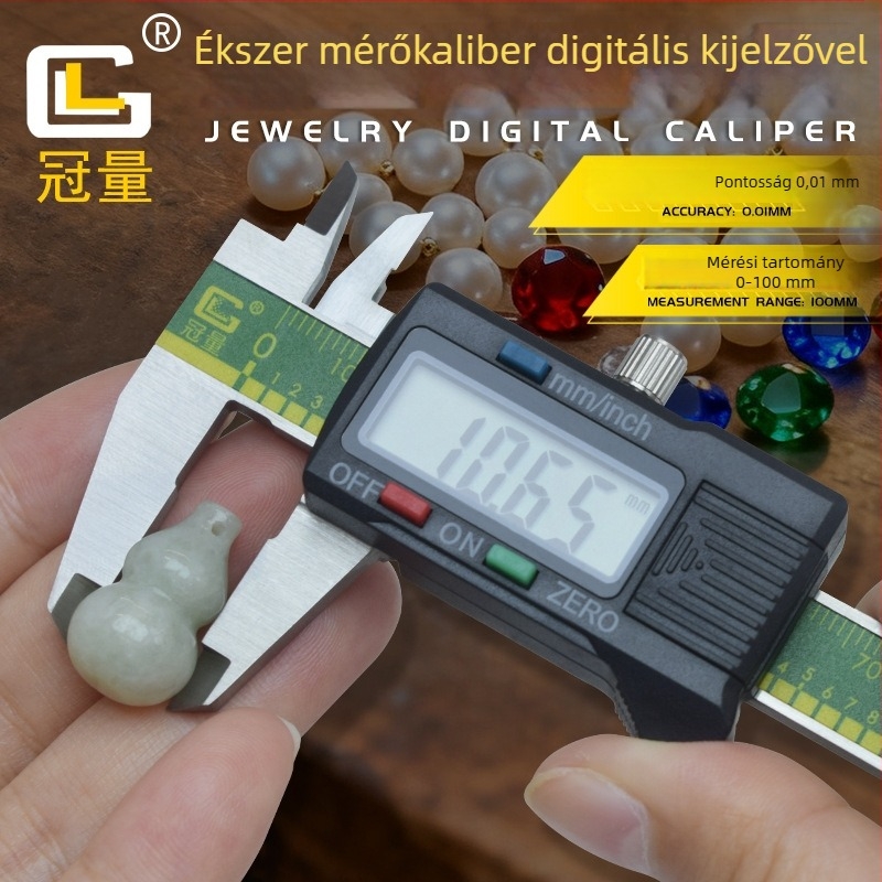 Crown Volume Digitális ékszer tolómérő LCD kijelzővel és vernier-skálával