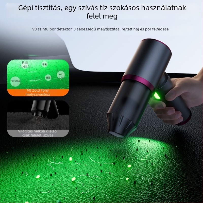 Amoi kézi akkumulátoros autóba való porszívó, 8.4V, 100W, 16000 Pa