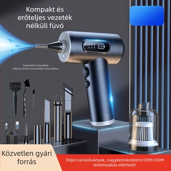 4 az 1-ben intelligens digitális kijelzős kézi vezeték nélküli porszívó otthoni és autós használatra – fújó és szívó funkcióval