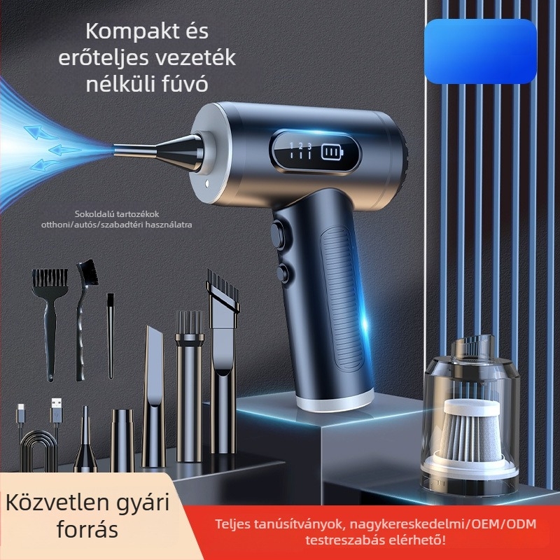 4 az 1-ben intelligens digitális kijelzős kézi vezeték nélküli porszívó otthoni és autós használatra – fújó és szívó funkcióval