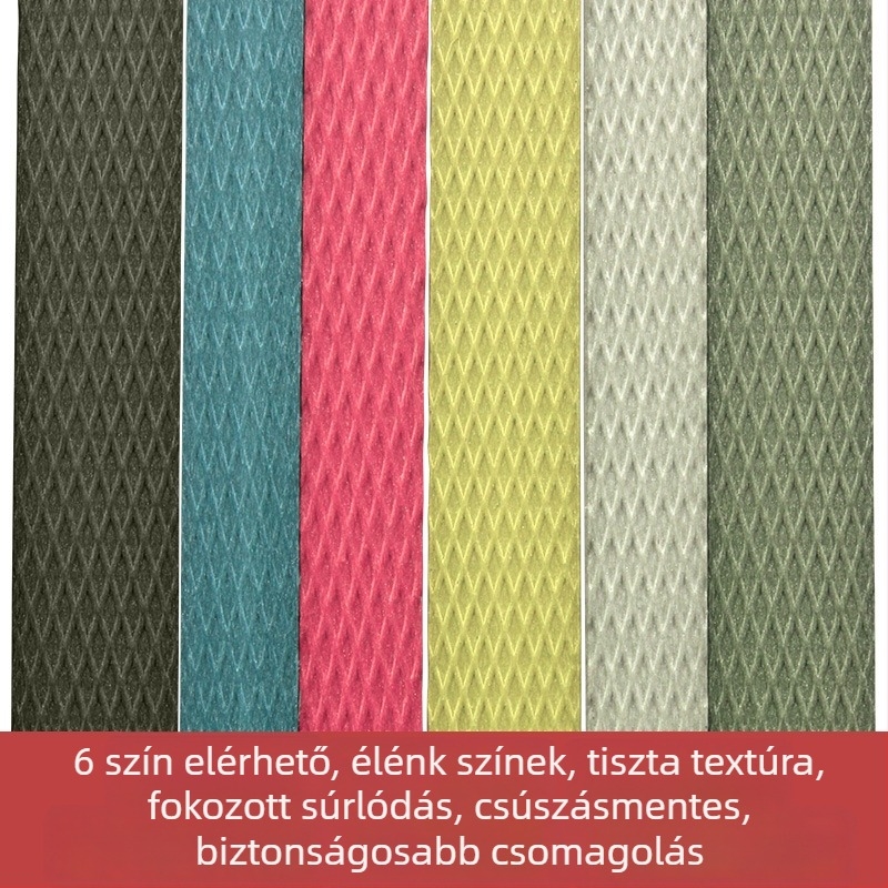 Gépi csomagoló szalag, 70 kg húzóerő, specifikációk 9mm×0.7mm és 12mm×0.8mm, súly 10,5 kg