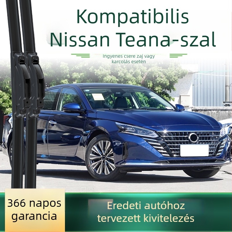 Nissan Teana számára keret nélküli autóablaktörlő penge – csendes, gumi + szénacél, egyoldalú