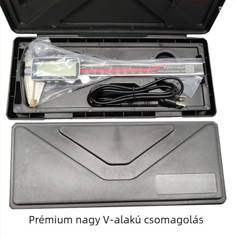 ahead digitális tolómérő rozsdamentes acélból, akkumulátoros, nagy kijelző, kiváló pontosság
