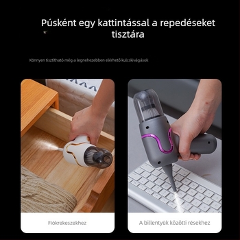 Autó porszívó vezeték nélküli töltéssel – 3 az 1-ben, erős szívás, autó és otthon használatra, 25W, 4000Pa, ≤36V