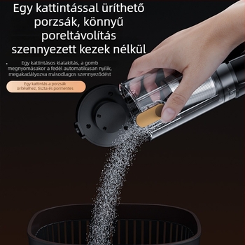 Kézi, vezeték nélküli autó porszívó — 16000 Pa, 65 W, 5 V, újratölthető