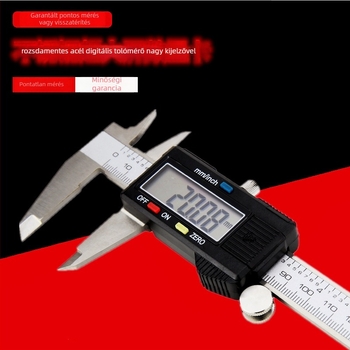 Digitális tolókaliper rozsdamentes acélból, nagy LCD-kijelző, mérési tartomány 0-150/0-200/0-300 mm, pontosság 0,01 mm