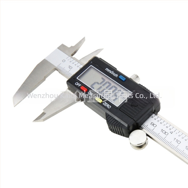 Digitális tolókaliper rozsdamentes acélból, nagy LCD-kijelző, mérési tartomány 0-150/0-200/0-300 mm, pontosság 0,01 mm