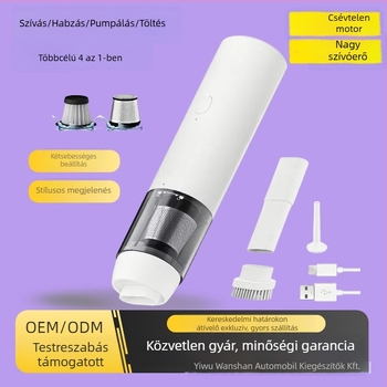 Vezeték nélküli autó belső mini porszívó – kézi, brushless motorral, 100W, 11000 Pa szívóerő, 5V újratölthető