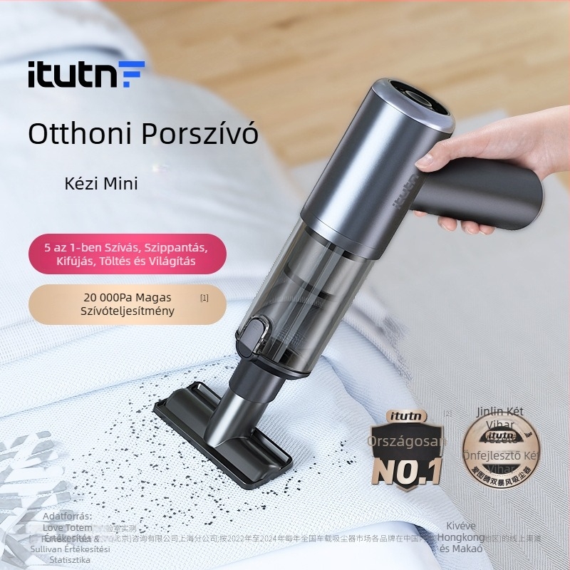 Love Totem kézi autóseprő — 7.4V, 120W, 20000 Pa, vezeték nélküli, újratölthető