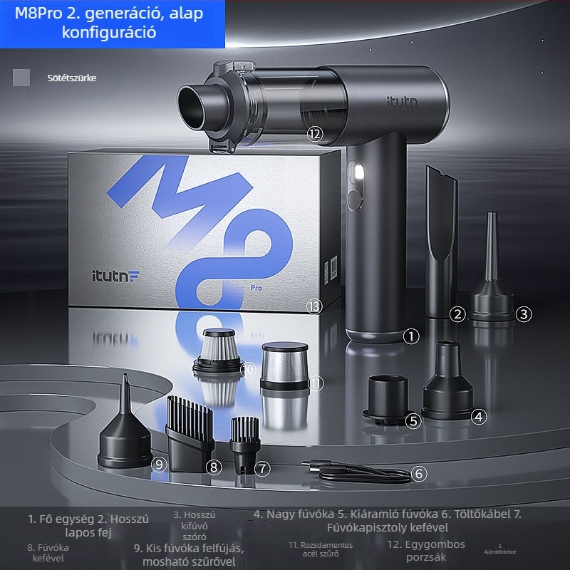 Love Totem kézi autóseprő — 7.4V, 120W, 20000 Pa, vezeték nélküli, újratölthető