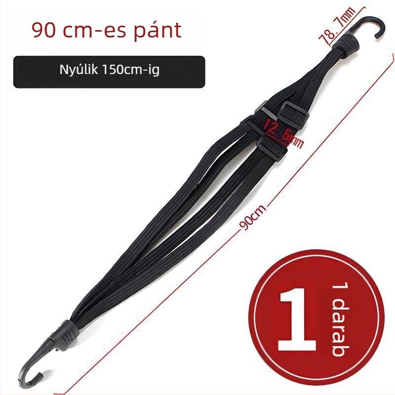 Elvitel doboz rögzítő pánt, latex anyagú, kopásálló, egyszínű mintázat, kiegészítő a táskákhoz, városi letisztult stílus