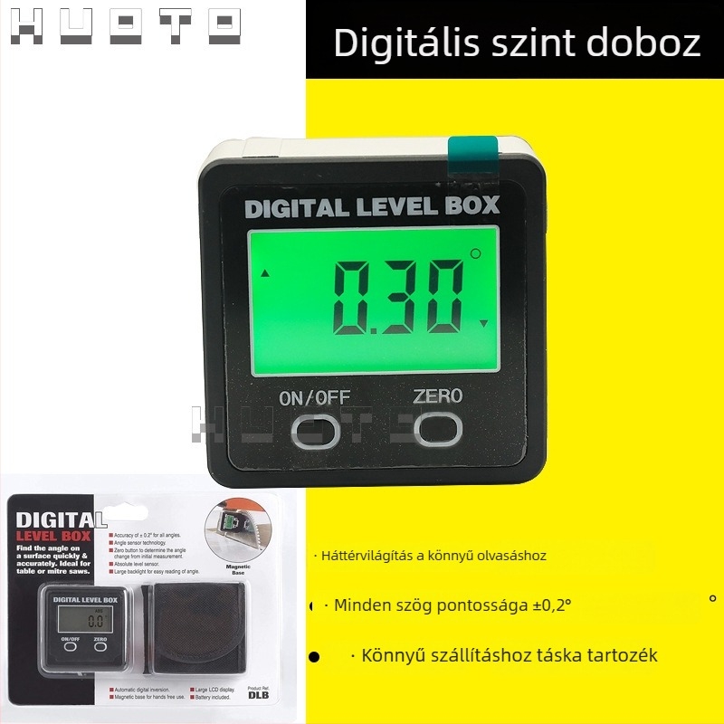 Dőléssmérő digitális kijelzős, erős mágneses alapú