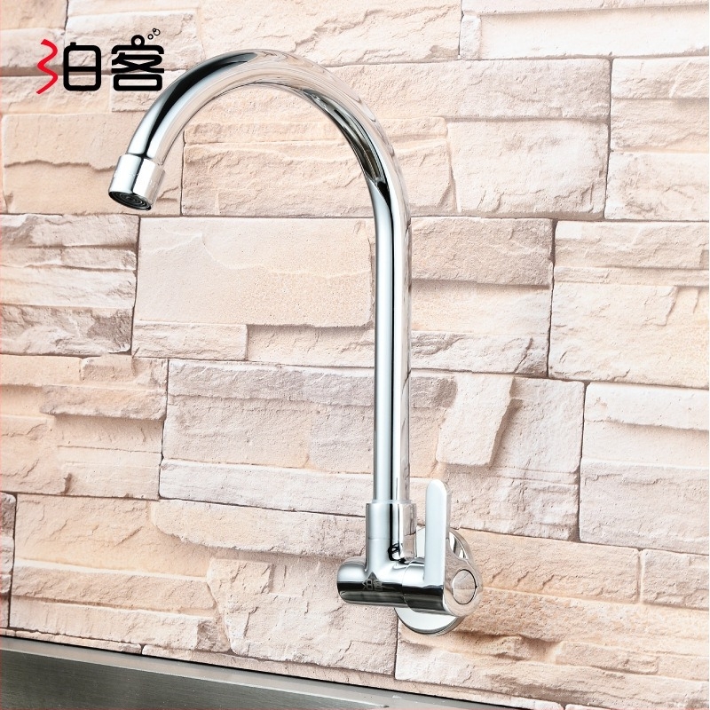 Konyhai sarokcsap falba épített, rézből, hideg víz, kerámia szeleppel, 19 mm ülőfelület