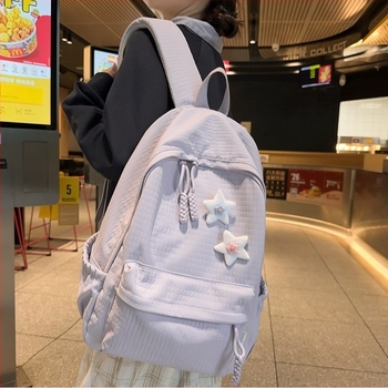 Unisex laptop hátizsák nylonból, lélegző hátsó rész, légpárnás vállpántok
