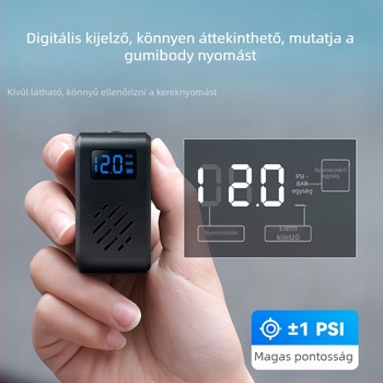 Mini elektromos hordozható nagy nyomású kerékpárpumpa országúti és MTB-hez Presta szeleppel