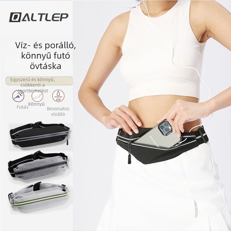 Futáshoz való sportöv, könnyű telefonzseb, uniszex, kültéri maraton, vízálló és vékony, modell B018A