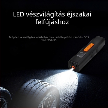 Autó gumiabroncs töltő digitális kijelzővel - újratölthető 12V, egyhengeres, 30 L/min