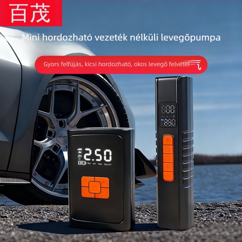 Autó gumiabroncs töltő digitális kijelzővel - újratölthető 12V, egyhengeres, 30 L/min