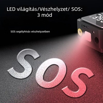 Hordozható autó légpumpa digitális kijelzővel - 12V, 100W, 25 L/min, 450 g