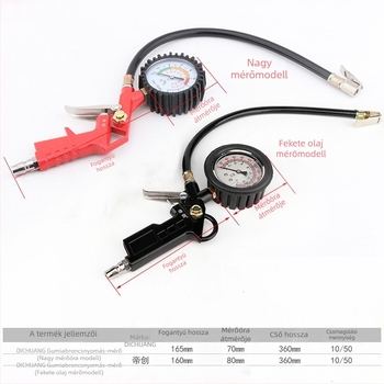 Dichuang Gumiabroncsnyomásmérő – magas pontosságú, 0-230 PSI tartomány, 0.01 PSI pontosság, alumínium ötvözet test