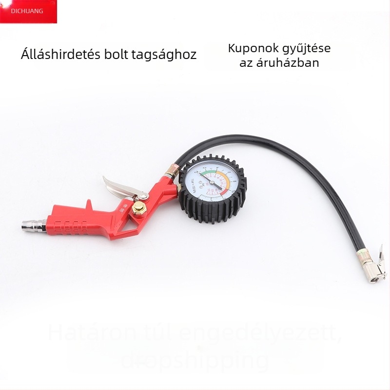 Dichuang Gumiabroncsnyomásmérő – magas pontosságú, 0-230 PSI tartomány, 0.01 PSI pontosság, alumínium ötvözet test
